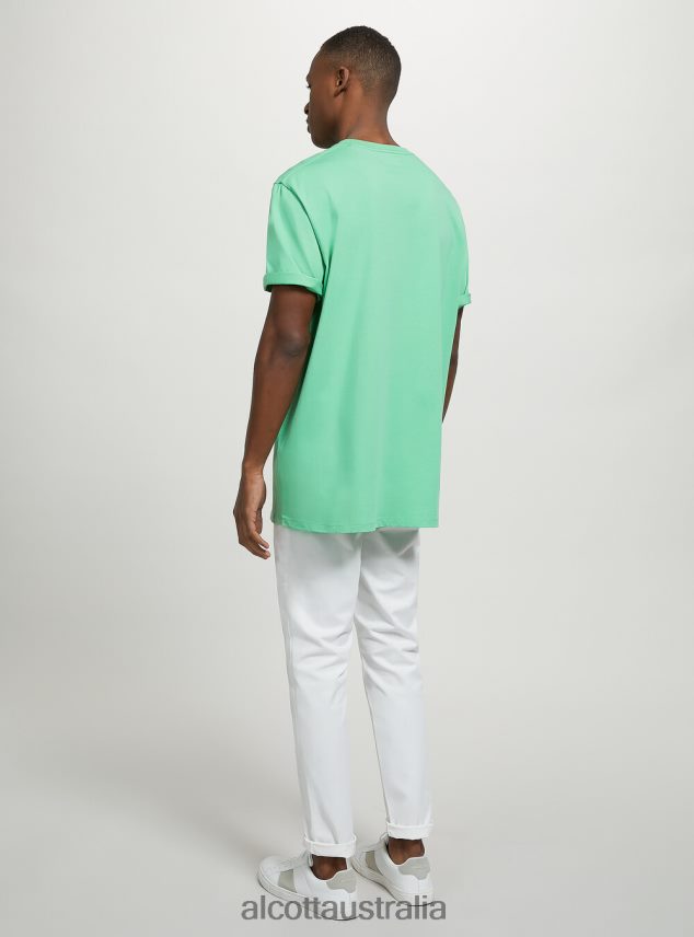 Cotton Crew-Neck T-Shirt Men 2TH4421147 BK1 BLACK Alcott Clothing