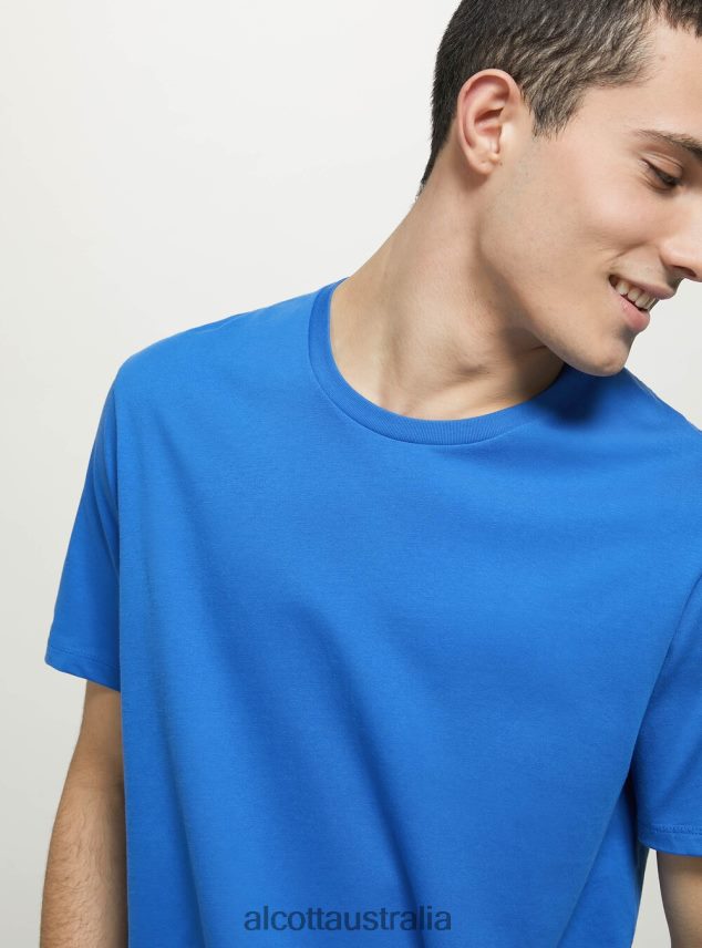 Cotton Crew-Neck T-Shirt Men 2TH4421177 BK1 BLACK Alcott Clothing