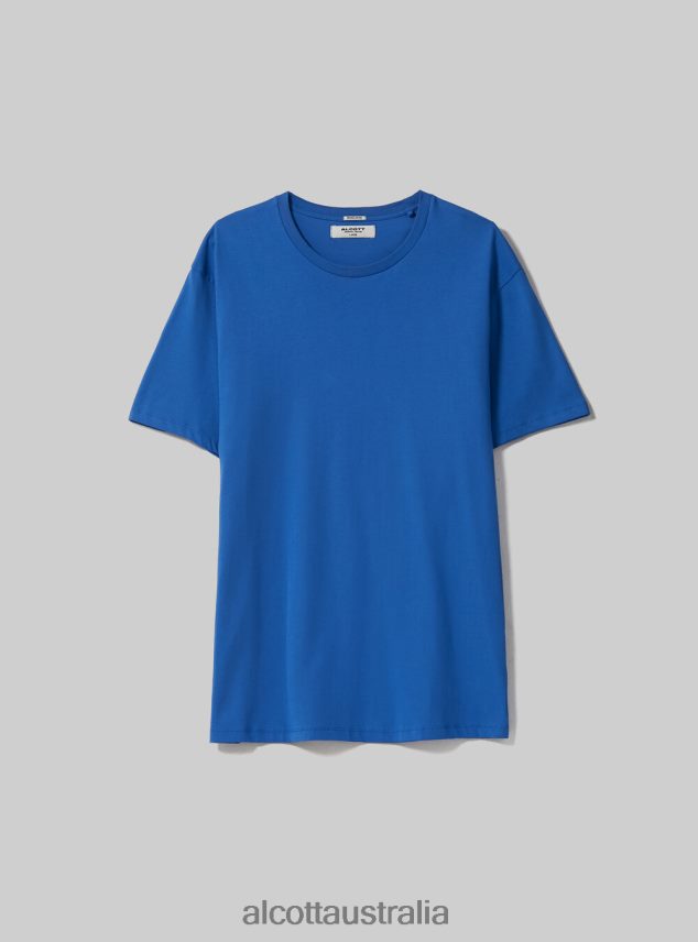 Cotton Crew-Neck T-Shirt Men 2TH4421177 BK1 BLACK Alcott Clothing