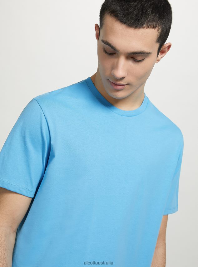 Cotton Crew-Neck T-Shirt Men 2TH442617 BK1 BLACK Alcott Clothing