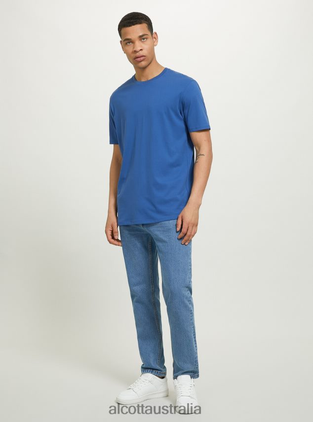 Cotton Crew-Neck T-Shirt Men 2TH442791 BK1 BLACK Alcott Clothing