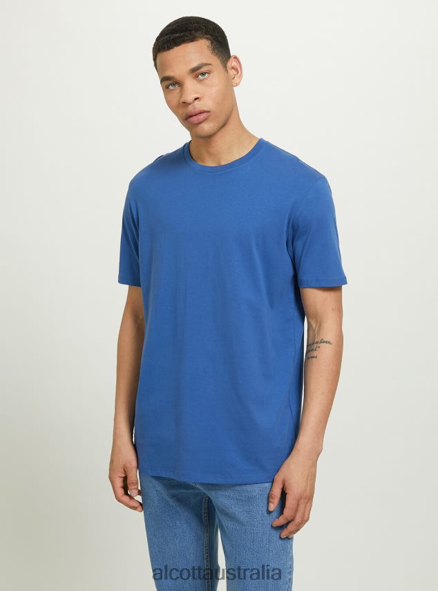 Cotton Crew-Neck T-Shirt Men 2TH442791 BK1 BLACK Alcott Clothing