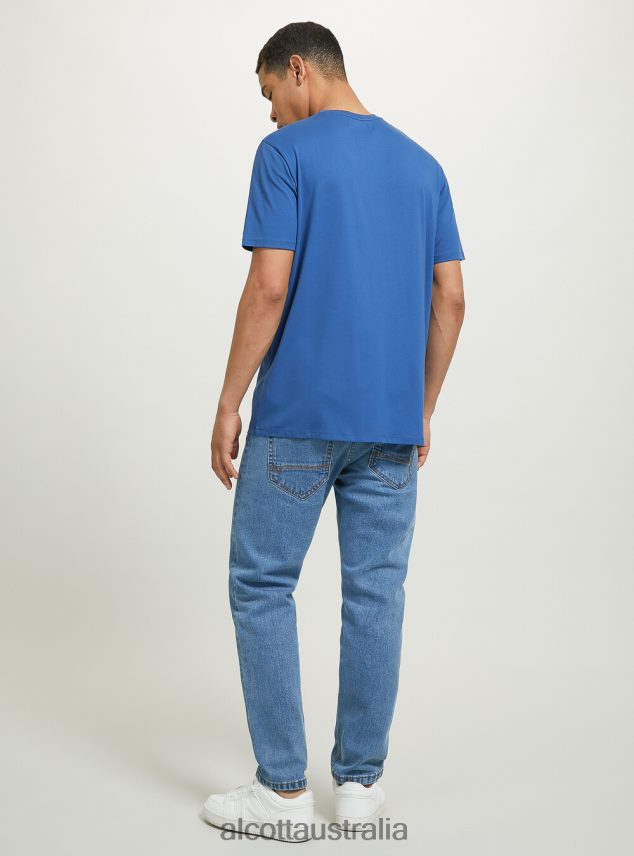 Cotton Crew-Neck T-Shirt Men 2TH442791 BK1 BLACK Alcott Clothing