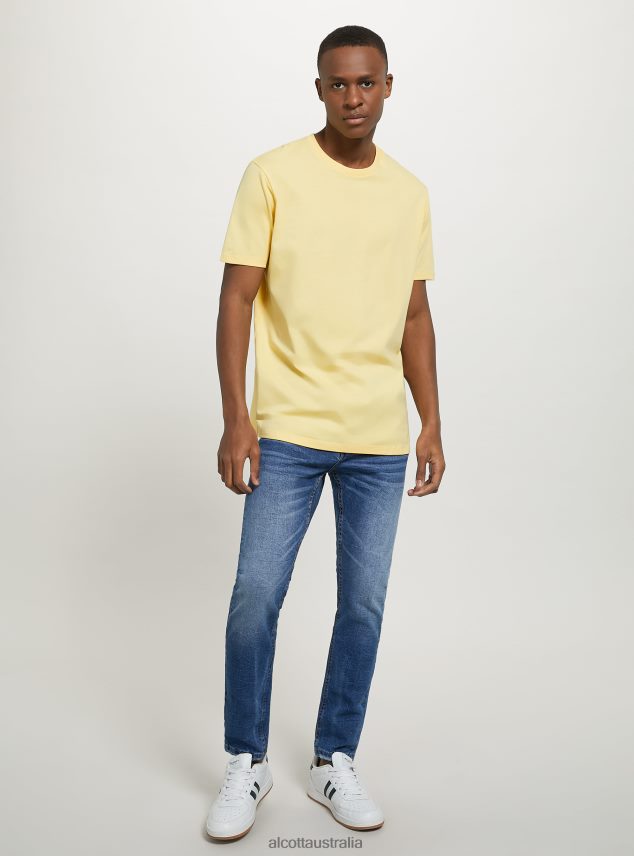 Cotton Crew-Neck T-Shirt Men 2TH442792 BK1 BLACK Alcott Clothing