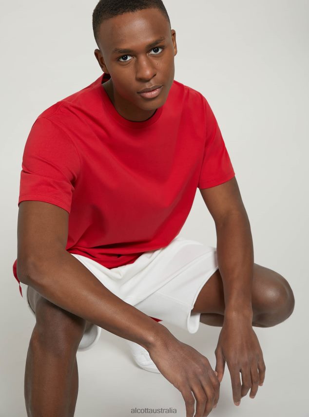 Cotton Crew-Neck T-Shirt Men 2TH442963 BK1 BLACK Alcott Clothing