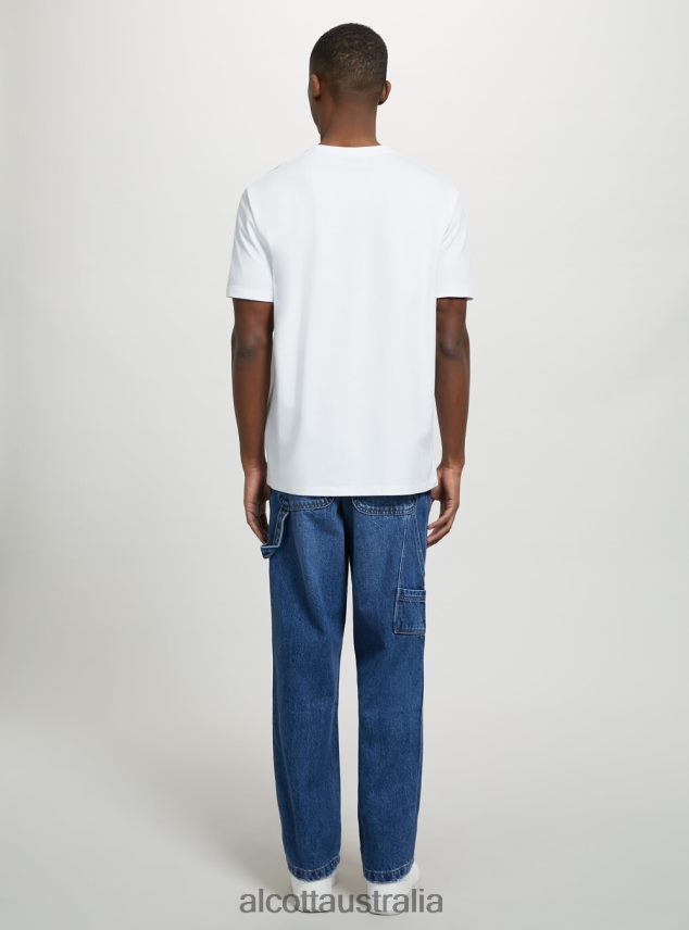 Crew-Neck Cotton T-Shirt Men 2TH4421011 WH2 WHITE Alcott Clothing