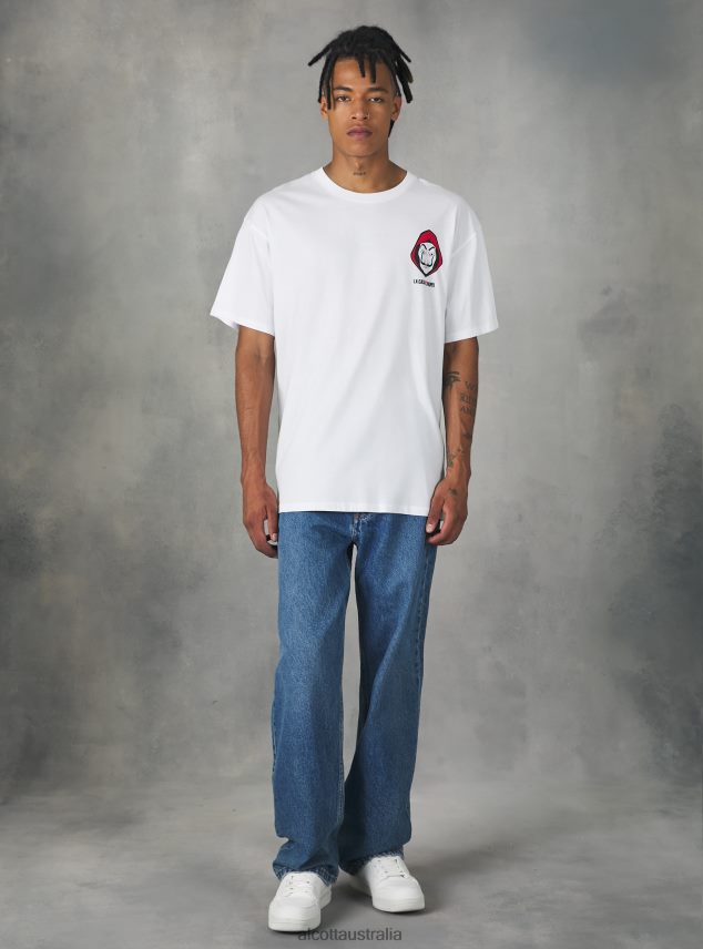 La Casa De Papel T-Shirt Men 2TH4421060 WH3 WHITE Alcott Clothing