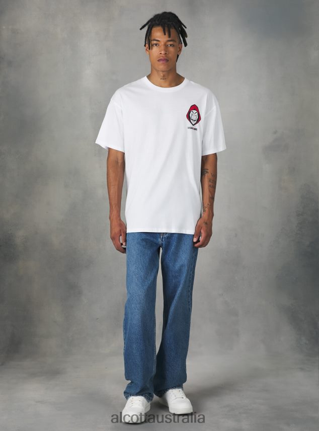 La Casa De Papel T-Shirt Men 2TH4421060 WH3 WHITE Alcott Clothing