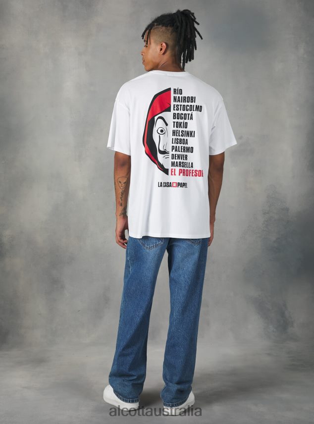 La Casa De Papel T-Shirt Men 2TH4421060 WH3 WHITE Alcott Clothing