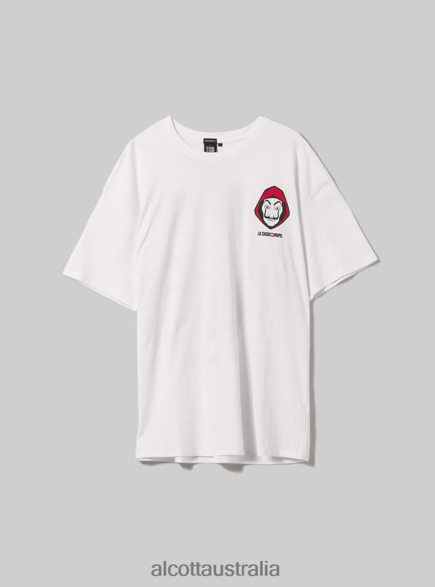 La Casa De Papel T-Shirt Men 2TH4421060 WH3 WHITE Alcott Clothing