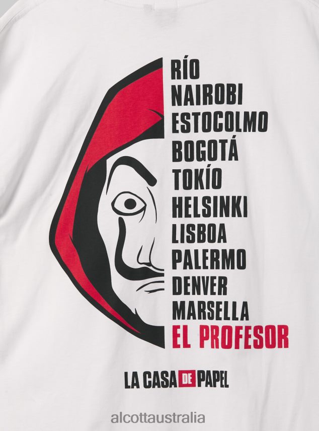 La Casa De Papel T-Shirt Men 2TH4421060 WH3 WHITE Alcott Clothing