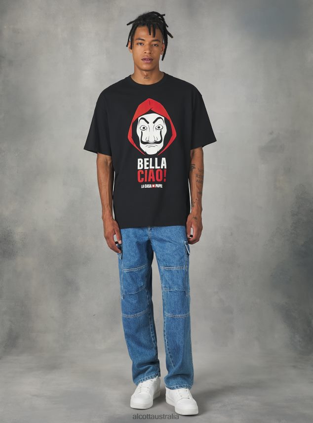 La Casa De Papel T-Shirt Men 2TH442942 BK1 BLACK Alcott Clothing