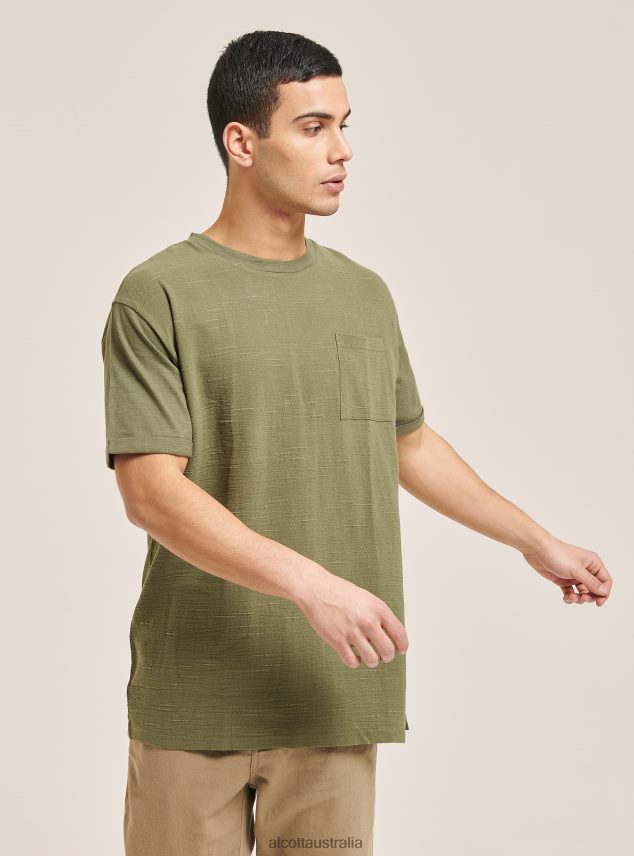 Linen Blend T-Shirt With Pocket Men 2TH4421126 WHITE Alcott Clothing