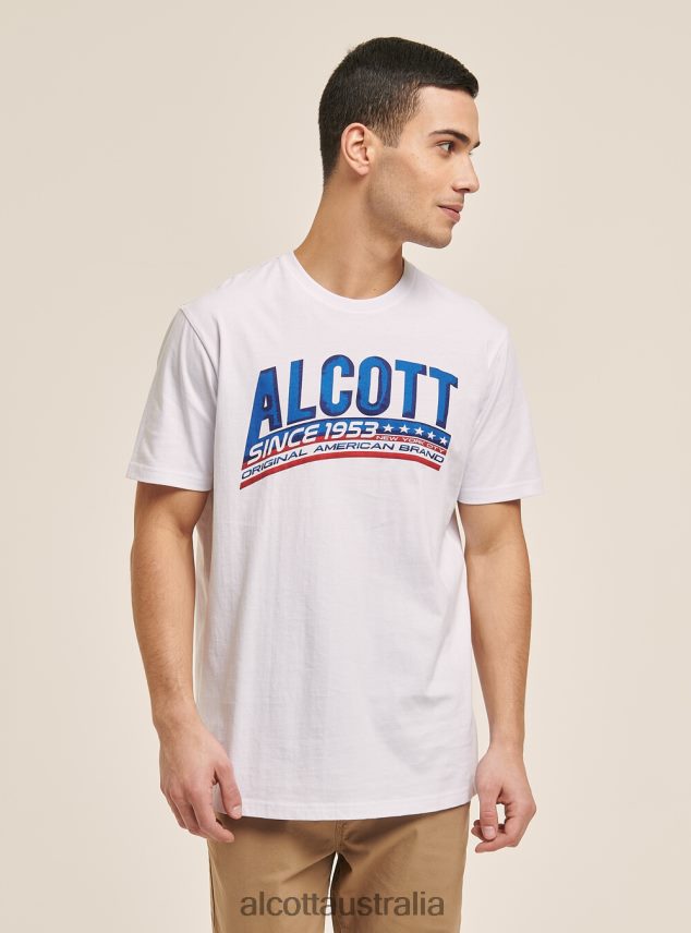 Logo Print T-Shirt Men 2TH442609 BLUE Alcott Clothing