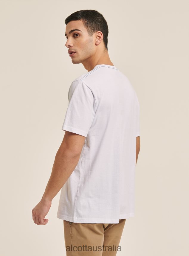 Logo Print T-Shirt Men 2TH442609 BLUE Alcott Clothing