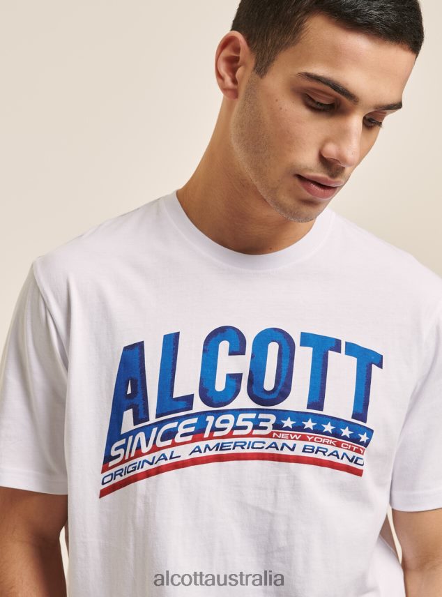 Logo Print T-Shirt Men 2TH442609 BLUE Alcott Clothing