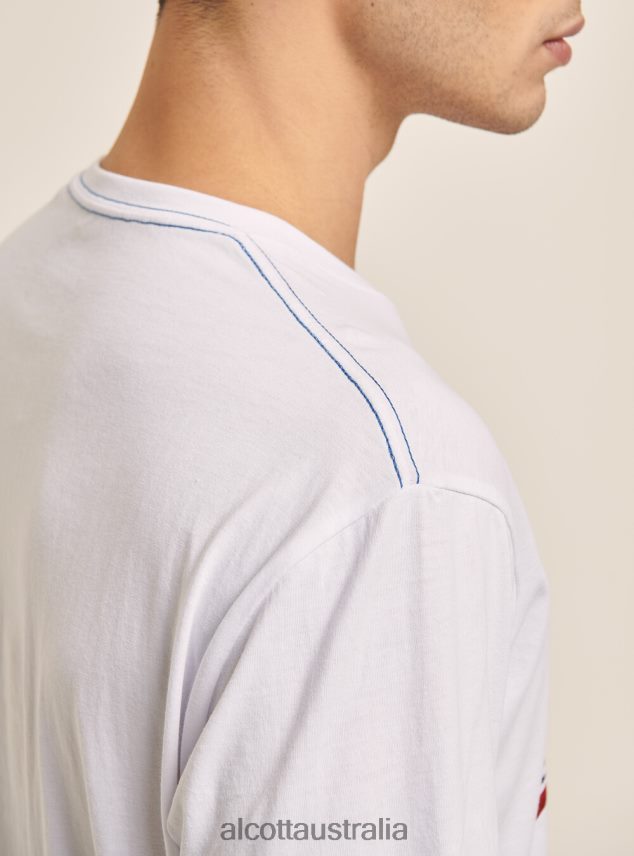 Logo Print T-Shirt Men 2TH442609 BLUE Alcott Clothing