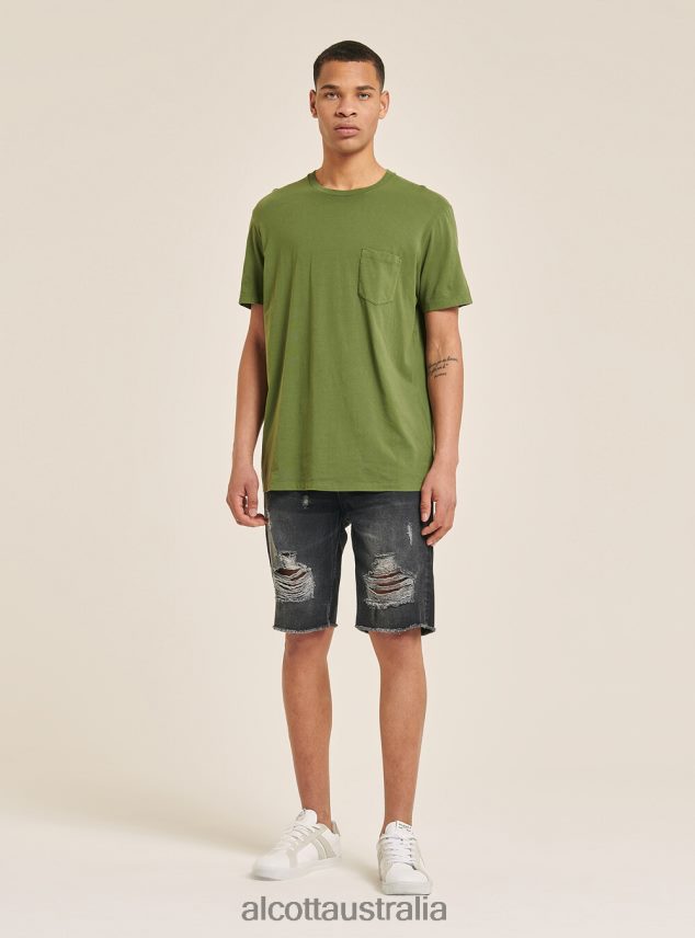 Maglietta Girocollo Con Taschino In Cotone Men 2TH442712 C0214 BLUE Alcott Clothing