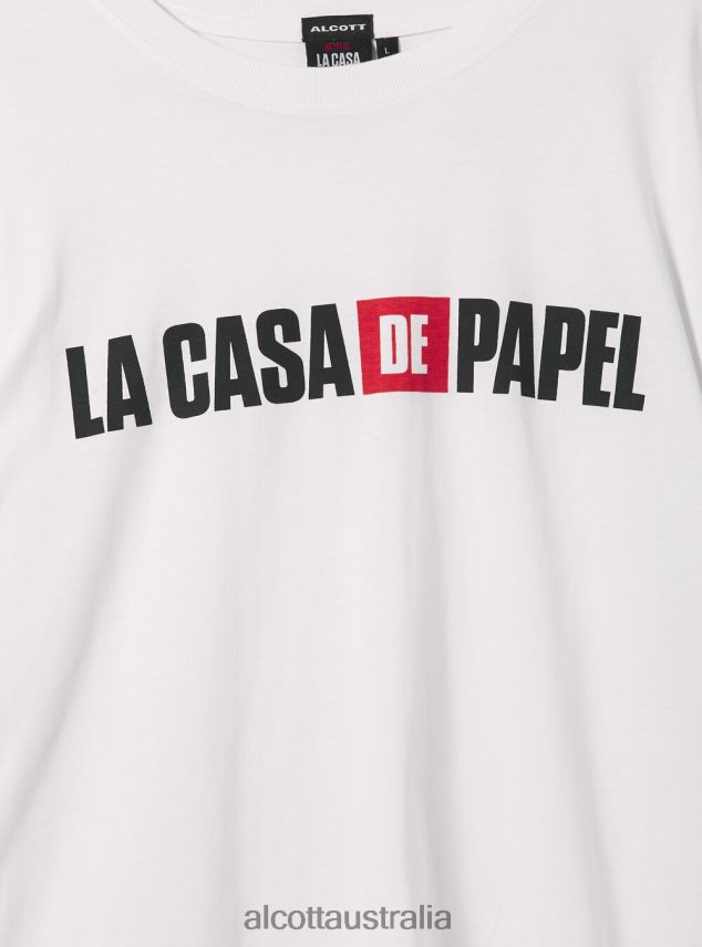 Maglietta La Casa De Papel Men 2TH4421020 WH3 WHITE Alcott Clothing
