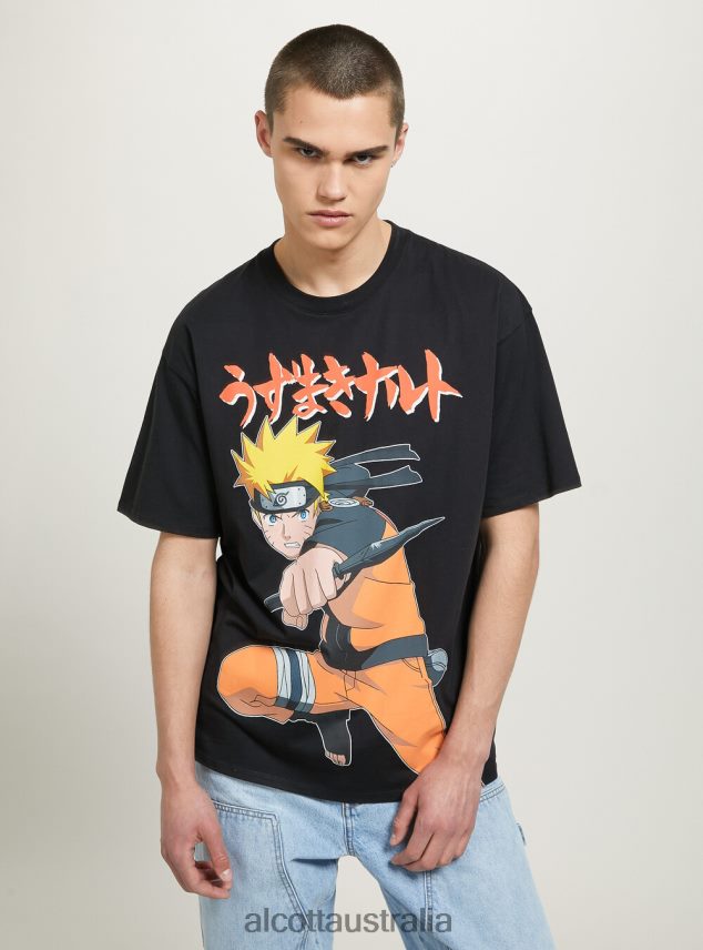 Naruto T-Shirt Men 2TH442654 BK1 BLACK Alcott Clothing