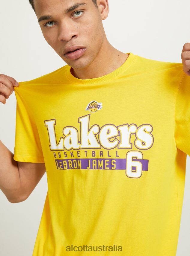 Nba T-Shirt Men 2TH4421034 YE2 YELLOW MEDIUM Alcott Clothing