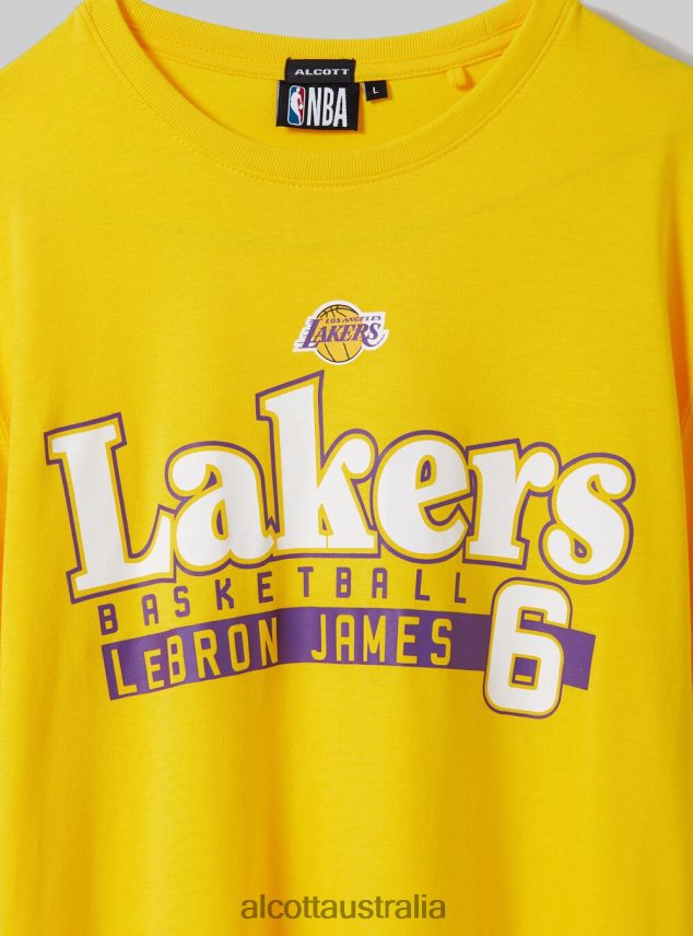 Nba T-Shirt Men 2TH4421034 YE2 YELLOW MEDIUM Alcott Clothing