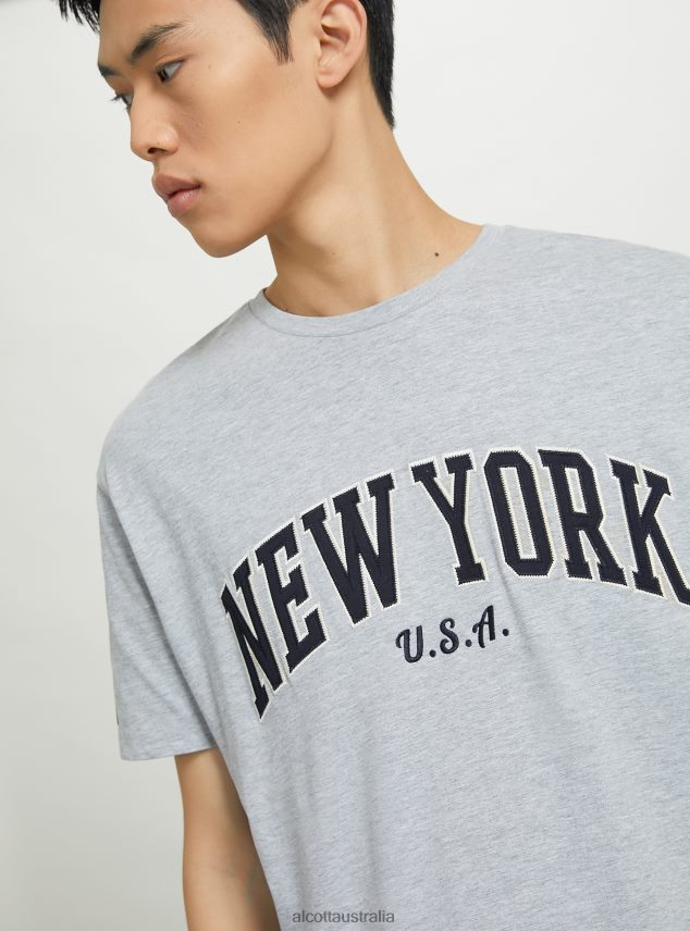 Oversized Cotton Patch T-Shirt Men 2TH4421185 C104 CREAM Alcott Clothing