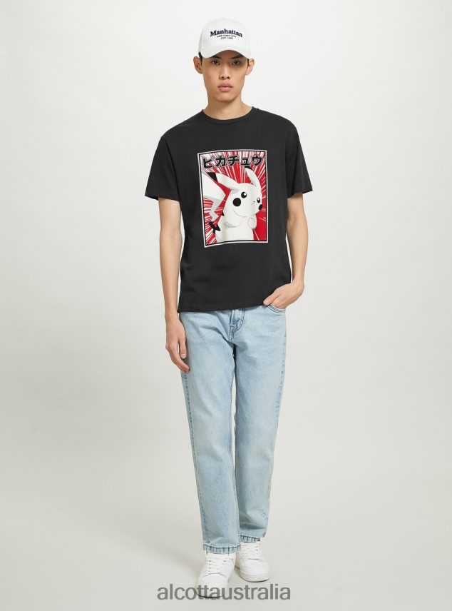 Pokemon T-Shirt Men 2TH44238 BK1 BLACK Alcott Clothing