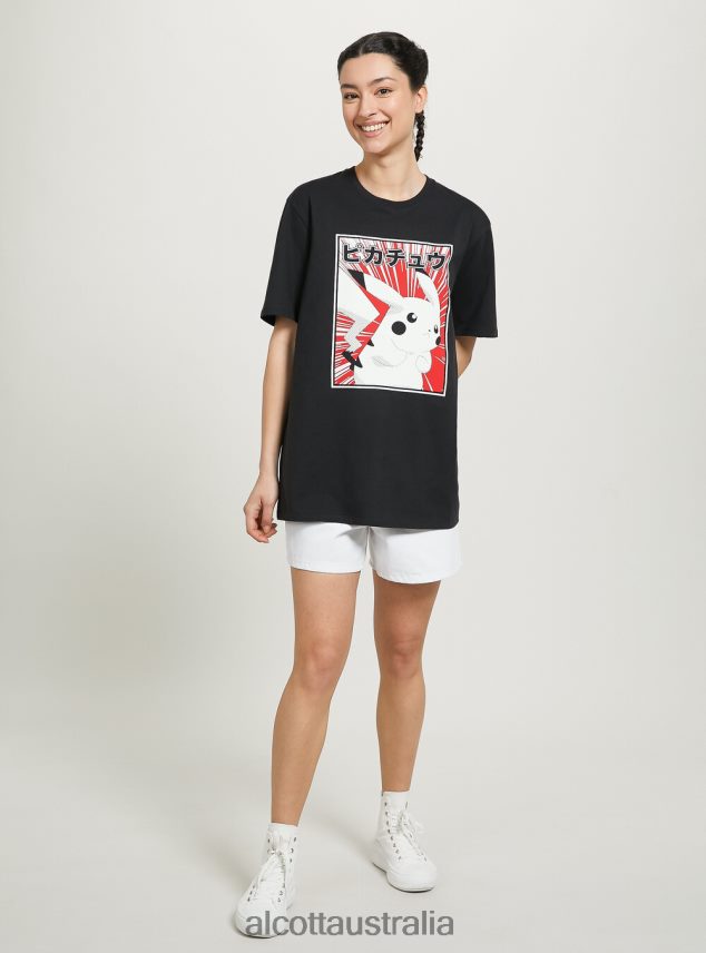 Pokemon T-Shirt Men 2TH44238 BK1 BLACK Alcott Clothing