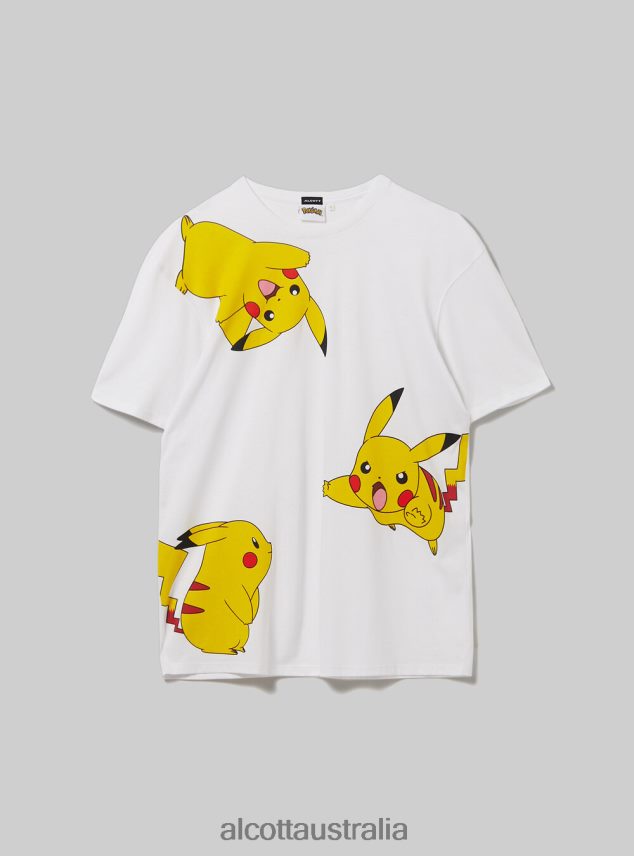 Pokemon T-Shirt Men 2TH442642 WH1 OFF WHITE Alcott Clothing