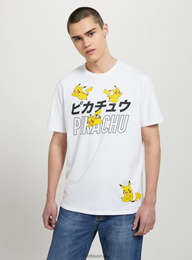 Pokemon T-Shirt Men 2TH442643 WH3 WHITE Alcott Clothing