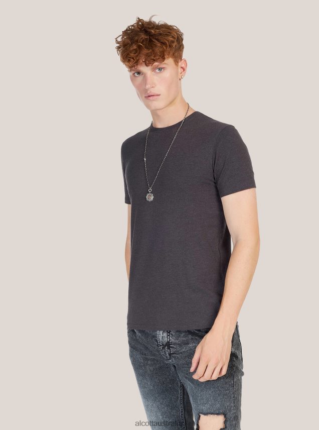 Printed T-Shirt Men 2TH442859 BLACK Alcott Clothing