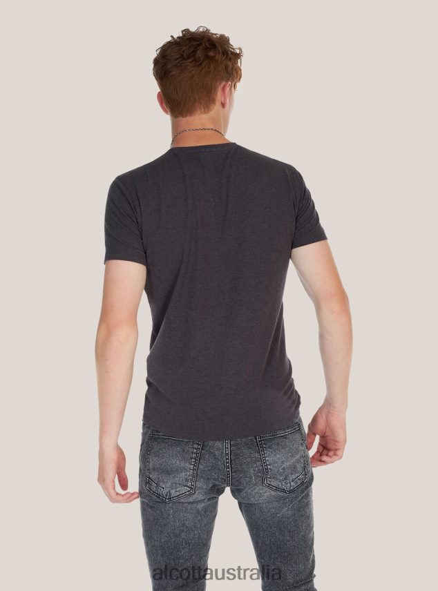 Printed T-Shirt Men 2TH442859 BLACK Alcott Clothing