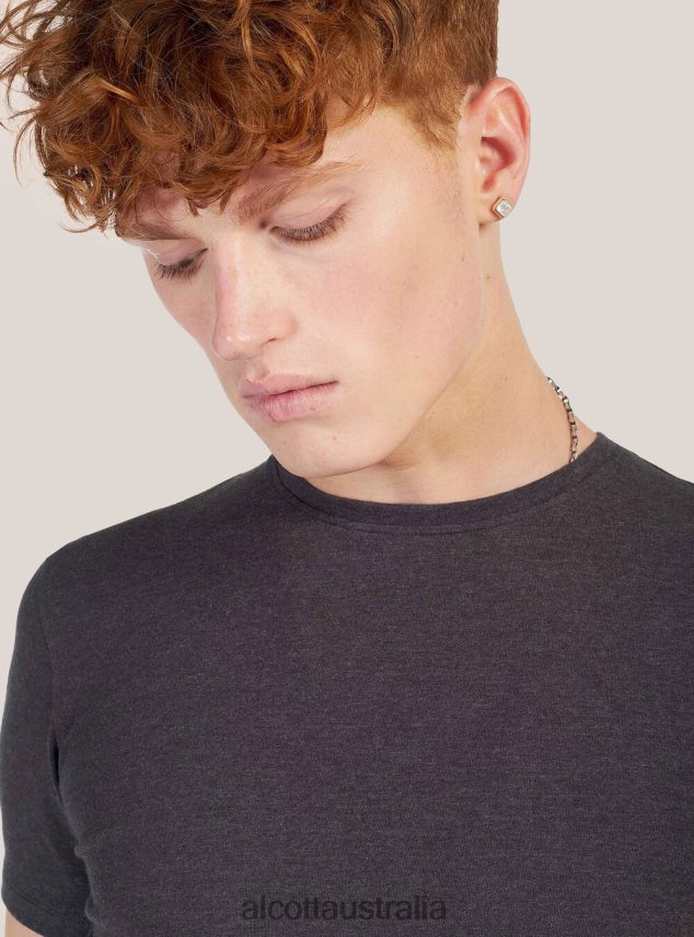 Printed T-Shirt Men 2TH442859 BLACK Alcott Clothing