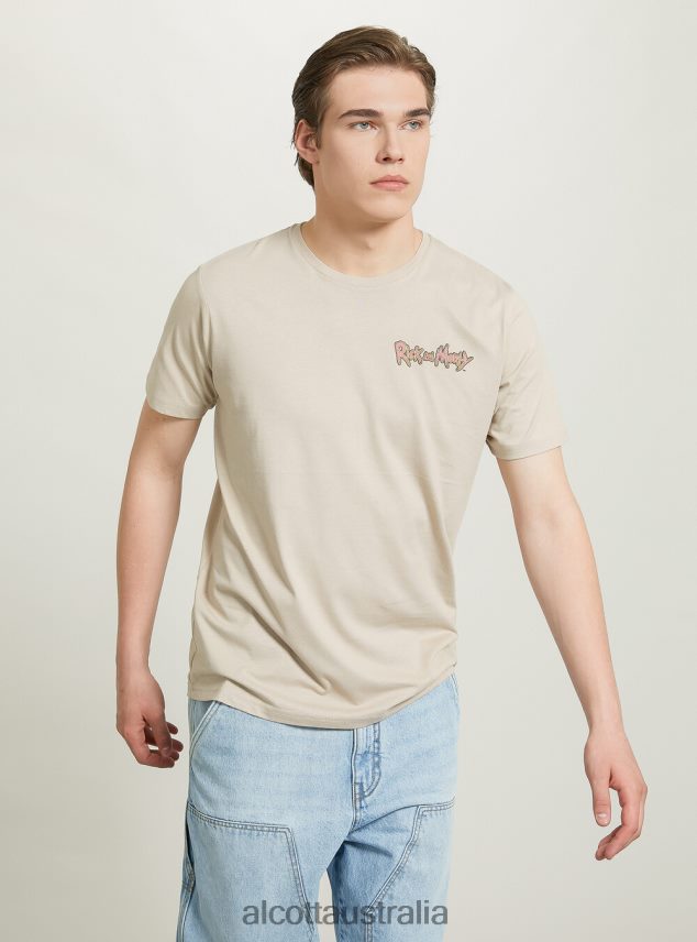 Rick And Morty T-Shirt Men 2TH442923 BG2 BEIGE MEDIUM Alcott Clothing