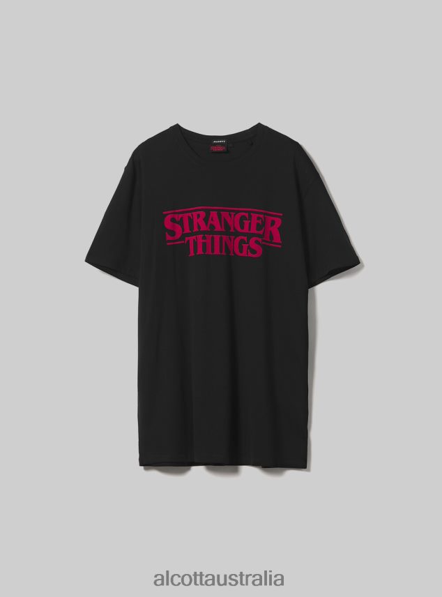 Stranger Things T-Shirt Men 2TH4421136 BK1 BLACK Alcott Clothing