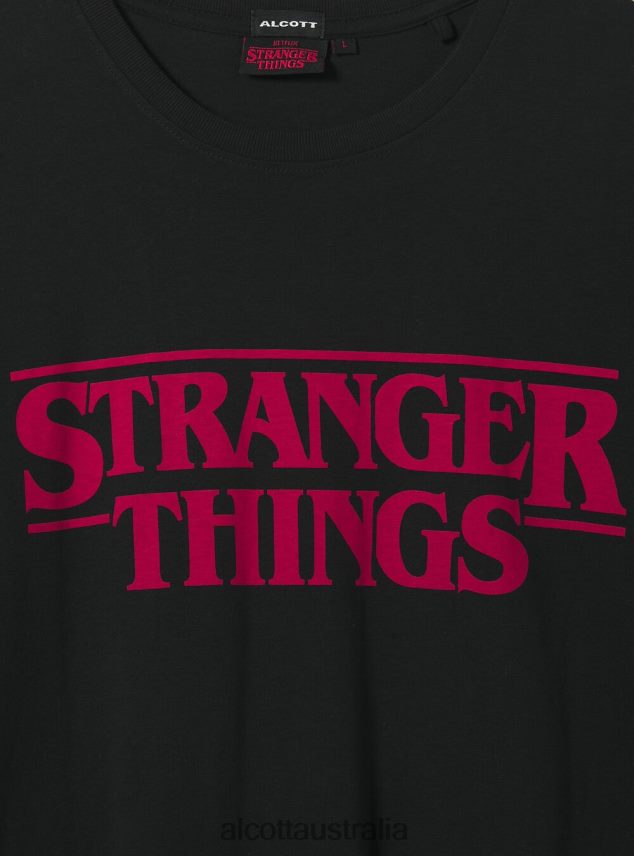 Stranger Things T-Shirt Men 2TH4421136 BK1 BLACK Alcott Clothing