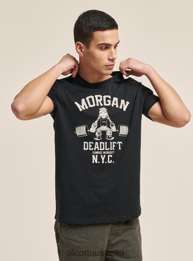 T-Shirt Popeye Men 2TH442824 BLACK Alcott Clothing