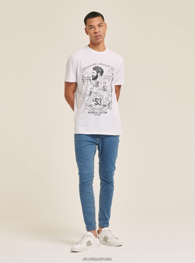 T-Shirt With Central Print Men 2TH442958 BLACK Alcott Clothing