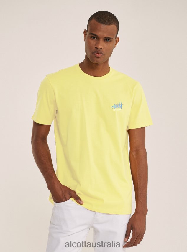 T-Shirt With Contrast Front Print Men 2TH442948 BLACK Alcott Clothing