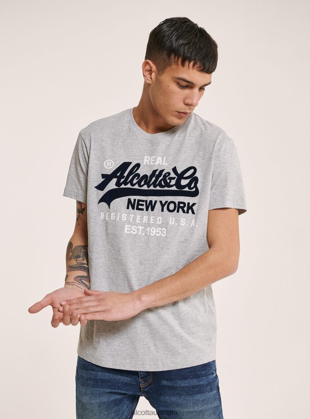 T-Shirt With Frontal Logo Printed Men 2TH442932 BLACK Alcott Clothing