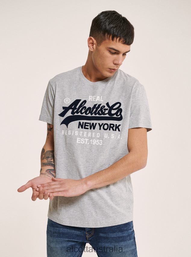 T-Shirt With Frontal Logo Printed Men 2TH442932 BLACK Alcott Clothing