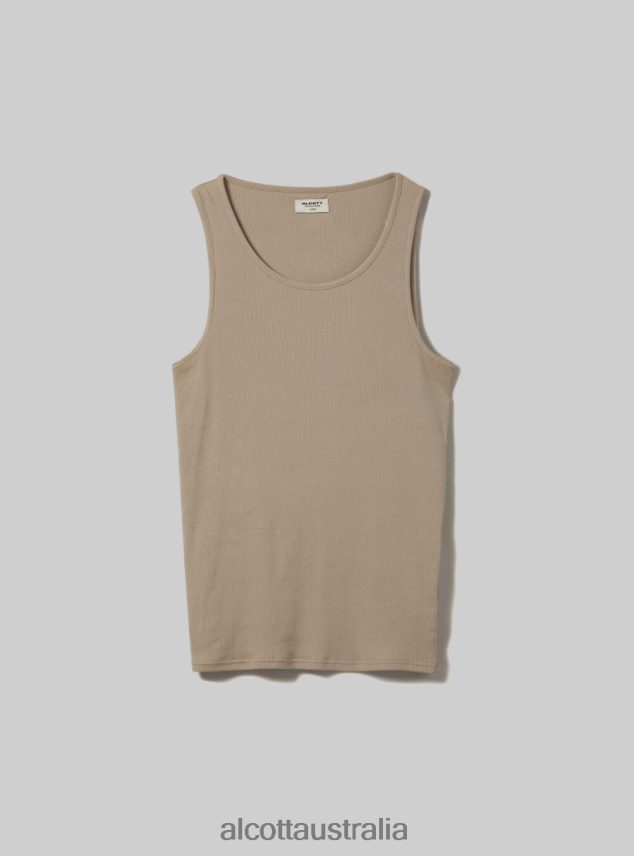 Canotta In Rib In Tinta Unita Men 2TH442613 WH1 OFF WHITE Alcott Clothing