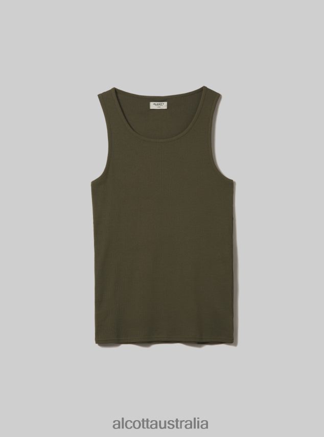 Canotta In Rib In Tinta Unita Men 2TH442805 WH1 OFF WHITE Alcott Clothing