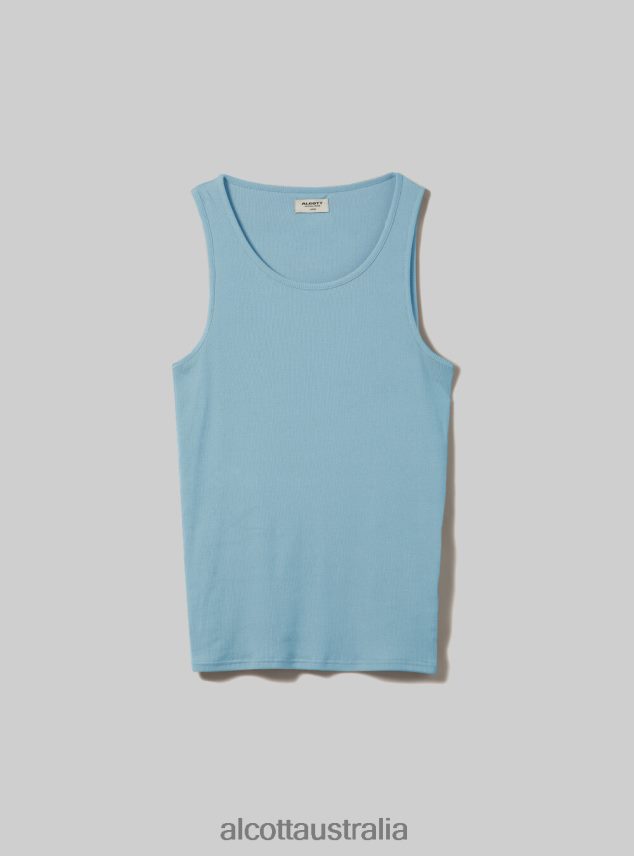 Canotta In Rib In Tinta Unita Men 2TH442888 WH1 OFF WHITE Alcott Clothing