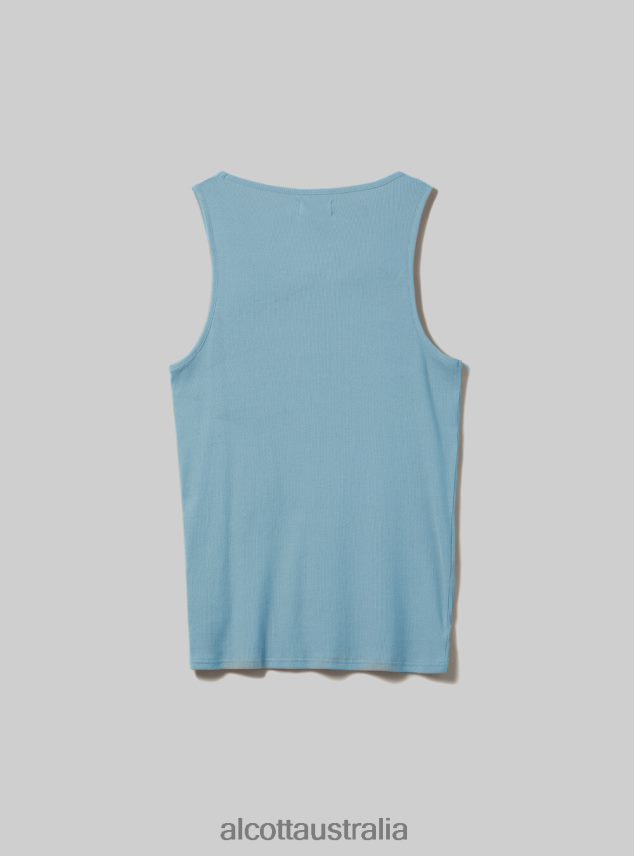 Canotta In Rib In Tinta Unita Men 2TH442888 WH1 OFF WHITE Alcott Clothing