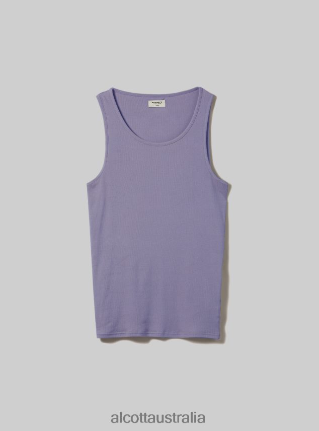 Canotta In Rib In Tinta Unita Men 2TH442929 WH1 OFF WHITE Alcott Clothing