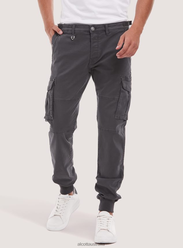 Cotton Cargo Trousers With Elastic Band Men 2TH442795 BG3 BEIGE LIGHT Alcott Clothing