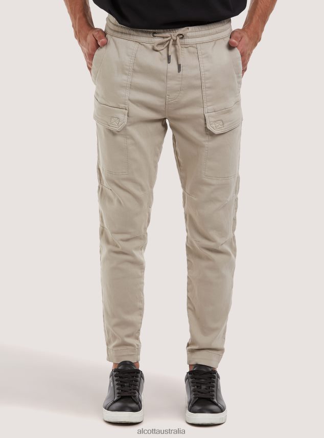 Cotton Jogger Trousers With Large Pockets Men 2TH442910 BK1 BLACK Alcott Clothing