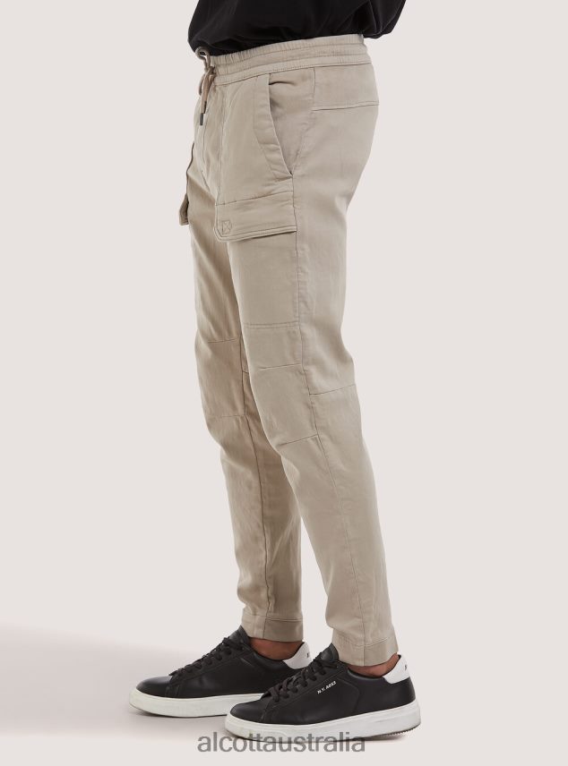 Cotton Jogger Trousers With Large Pockets Men 2TH442910 BK1 BLACK Alcott Clothing